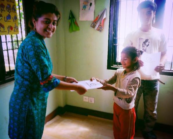 Children receiving certificate